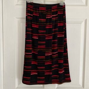 Kathy Ireland Black Multicolor Beautiful and Comfy Stretch Skirt Size S